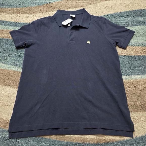 Brooks Brothers Slim Fit Polo Shirt Navy Men’s Medium New with Tags - Picture 2 of 7